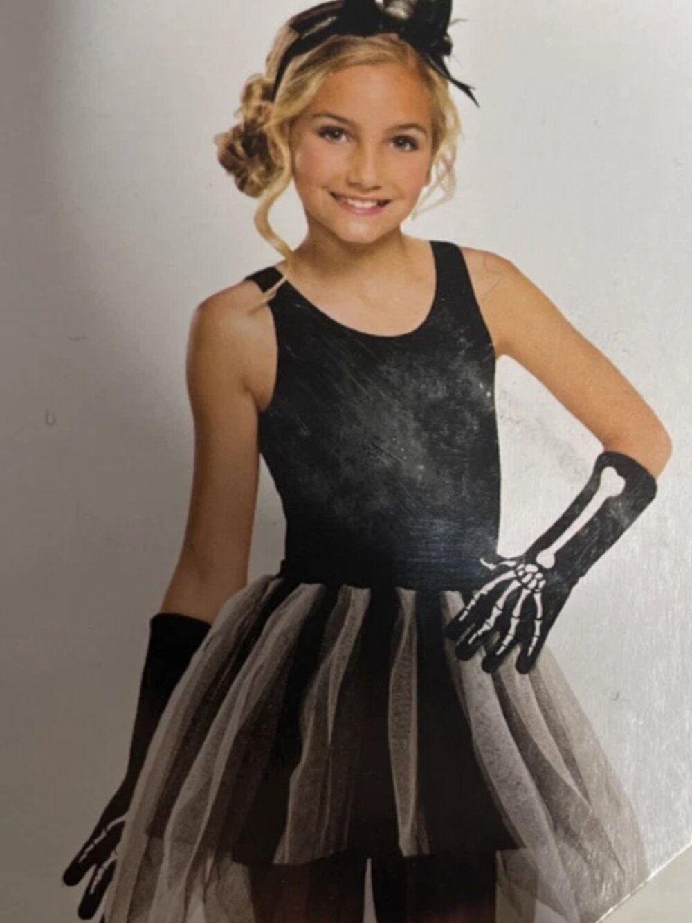 Girl's Skeleton Bones Tutu Kit One Size